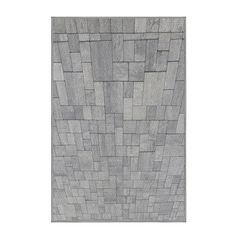 Tapis géométrique gris, Rectangle 5 pi x 8 pi