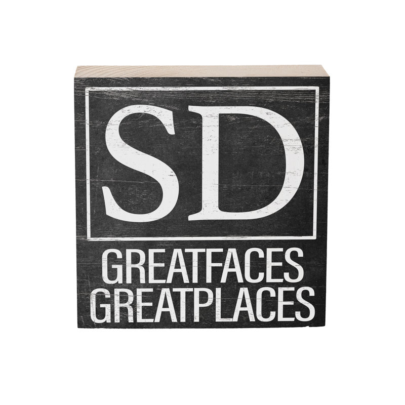 State Wooden Plock South Dakota 6x6"