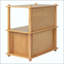 Table de chevet / table d'appoint en bois avec tablette ouverte et armoire de rangement