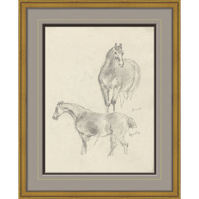 Sawrey Gilpin Study Of Two Horses by Sawrey Gilpin - Single Picture Frame Giclee Print