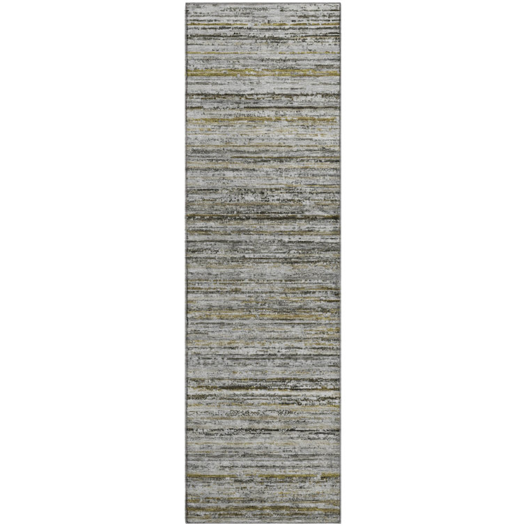 Premium Machine Washable Larock AMF1239 Stripes Rug