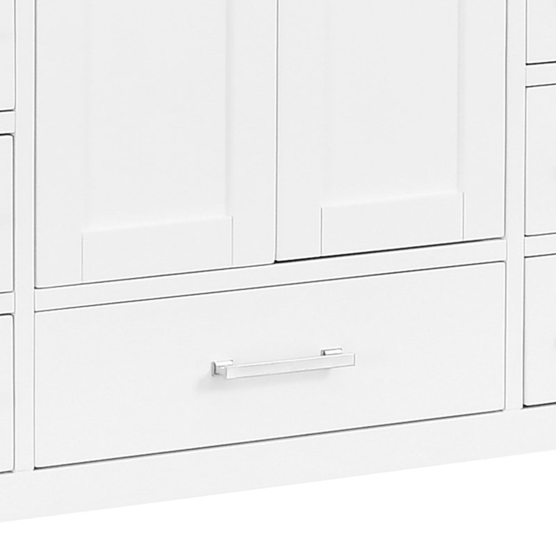 Linton 48" Single Bathroom Vanity Set, White, Chrome