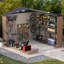 10 pi. L 10 pi. Remise de rangement en acier, brun-131423032-131367932