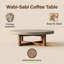 Table basse en bois massif avec finition aspect béton