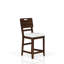 Tabouret de comptoir brun (2), assise et dossier tapissier hypnotisant décontracté, 2 pièces, finition confortable