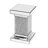 11.8''  Square Mirrored End Table With LED S, Modern Side Table With Crushed Diamond For Living Room, No Assembly Required