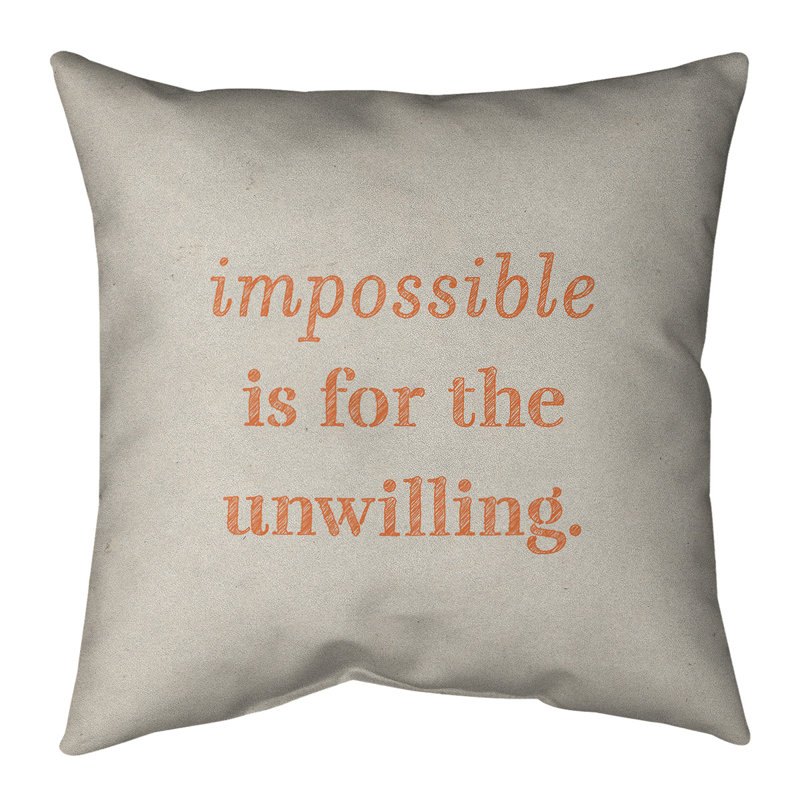 Coussin de sol, 28 po x 28 po, Blanc / Orange