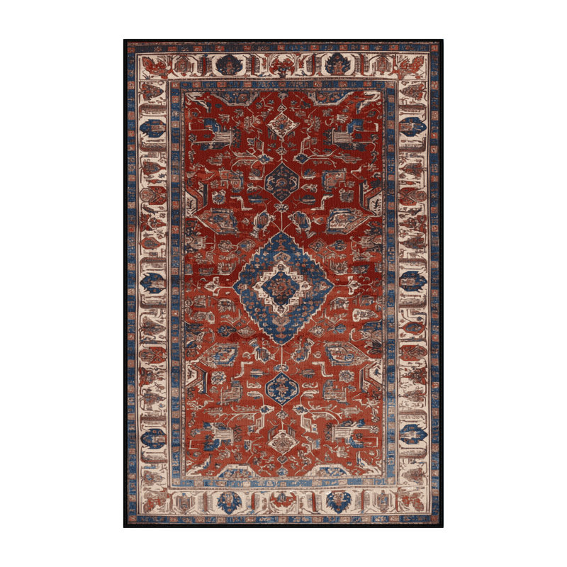 Tapis brun lavable à la machine, Rectangulaire 2 pi x 3 pi