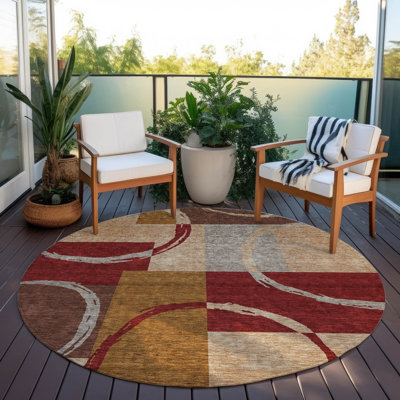 Tapis rectangulaire Aleh avec envers antidérapant