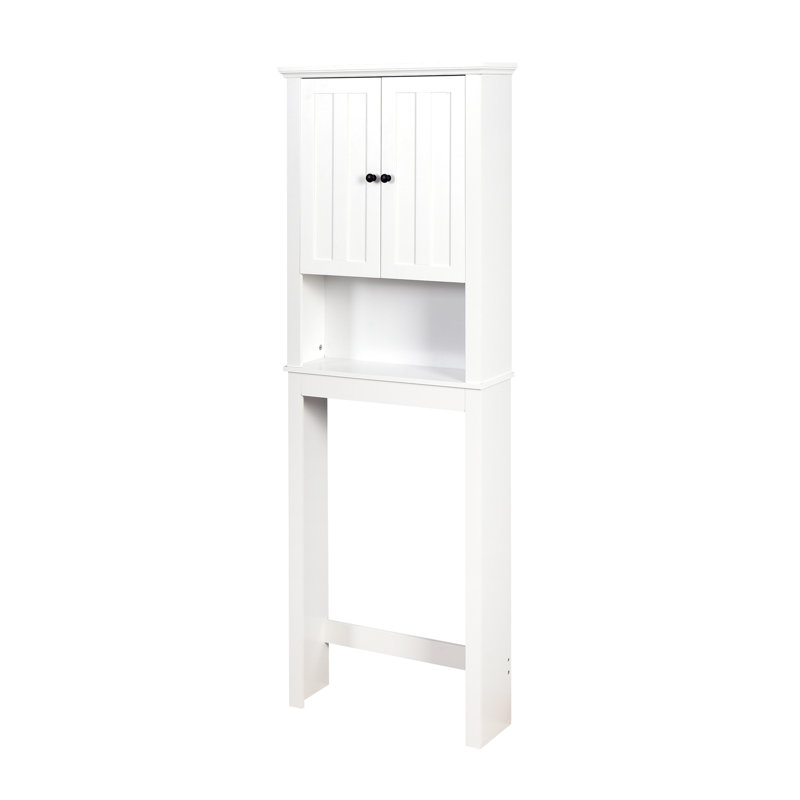 Bathroom Shelf Over Toilet - Elegant, Adjustable Shelf, White, 22.93X7.91X65.82 Inch Storage Unit ,