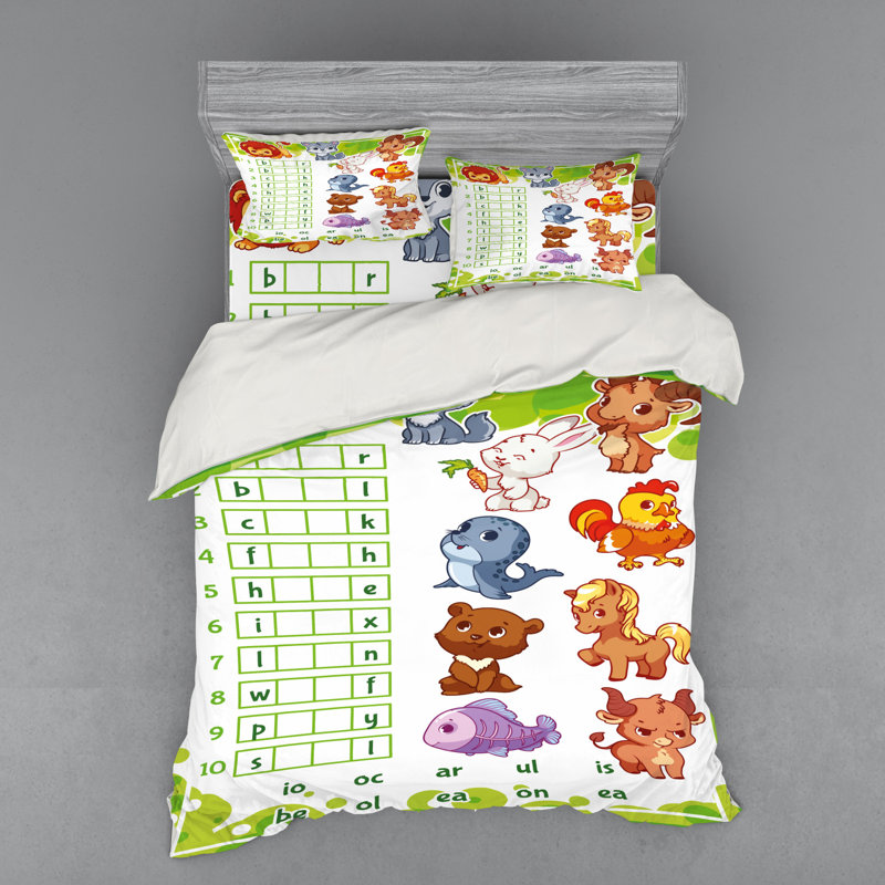 Ensemble de housse de couette en microfibre multicolore, Housse de couette grand + 3 pièces supplémentair