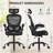 Ergonomic Office Desk Chair - 330LBS Capacity High Back Computer Chair With Lumbar Support, Flip-Up Armrests & Swivel (Ideal For Long Hours Work)