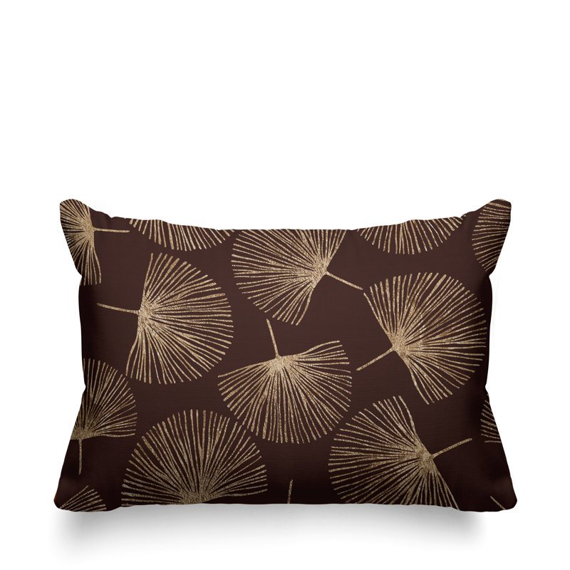 Coussin lombaire intérieur / extérieur Joba Dandilion, Brun / Doré