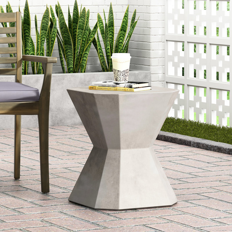 Table d'appoint moderne, fabrication légère, élégante et sans assemblage extérieur