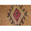 Tapis orange en laine noué à la main de conception unique 5 pi 11 po x 9 pi 9 po marocain