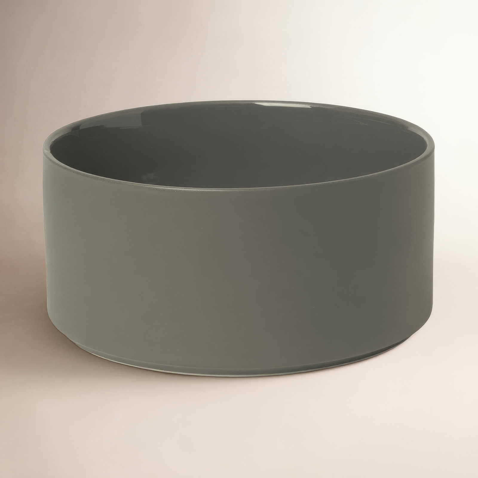 PILAR Stoneware 50 fl oz. Serving Bowl, Pewter
