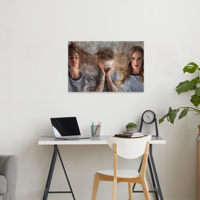 Journey Of Identity Abstract Contemporary Portrait Wall Art Print 1 Piece Wrapped Canvas Wall Art, 91.44cm H x 60.96cm W