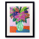 Flowers On Pink Print by Sue Graef