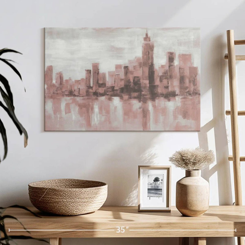 Sirci Misty Day à Manhattan en rose gris, H 16 po x l 24 po
