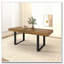 Table de salle à manger rectangulaire extensible pour 6 à 10 personnes en bois effet vieilli et noir de 160 à 200 cm