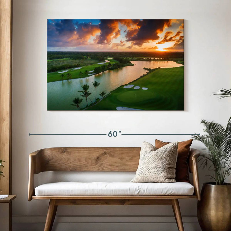 Harpa Golf Course Sunset, 32" H x 48" W