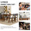 Ensemble de mobilier de salle à manger 5 pièces Minimalist Rustic-312300653