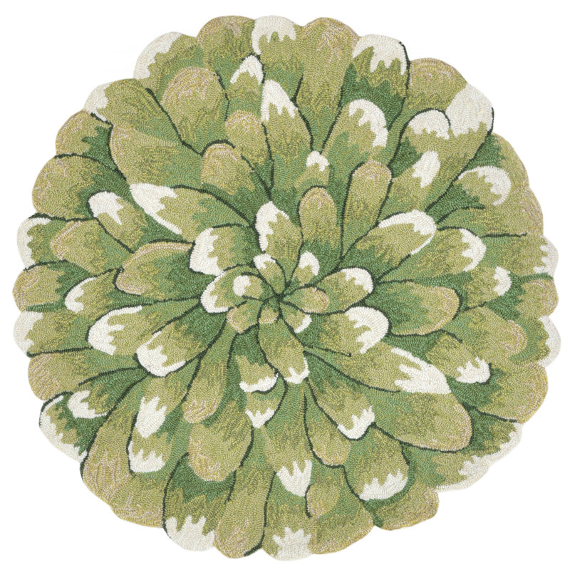 Tapis de cuisine Ismay, Rond 3 pi, Vert