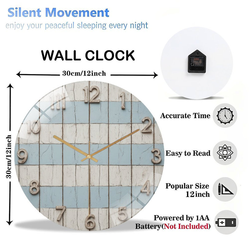 Horloge murale 12 po