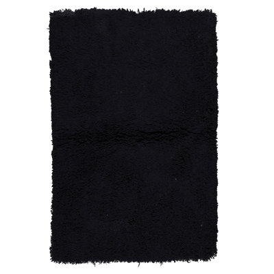 Hand-Knotted High-Quality Black Area Rug