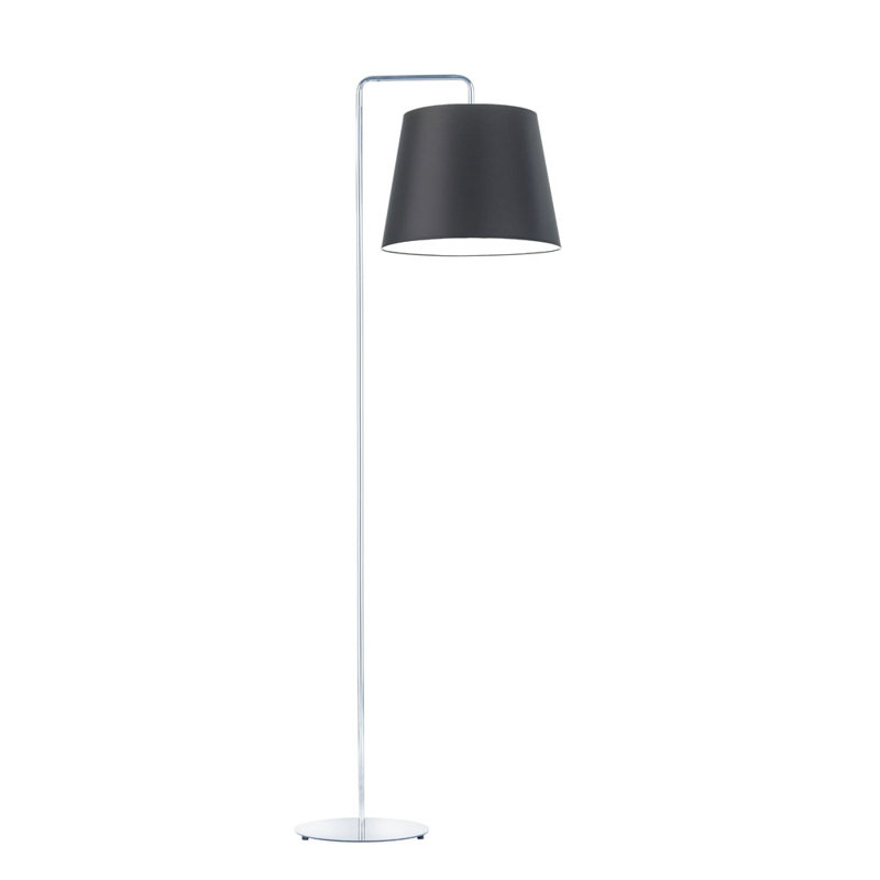 Janissa 156cm Traditional Floor Lamp, Black, Chrome