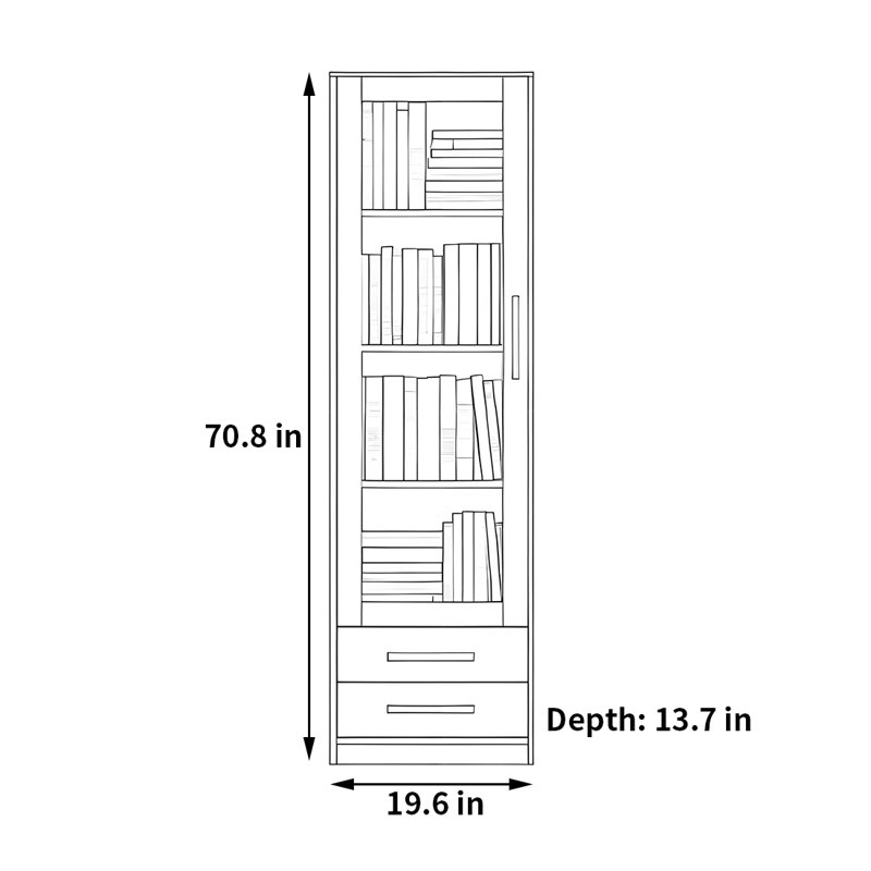 Memmott, (4 tablettes) H 70,8 po x l 19,6 po x P 13,7 po