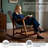 21*17+17*17 in Tufted Rocking Chair Cushion, Filled with Silk Cotton + Sponge Particles, Suitable for Indoor, Study, Living Room, Kitchen, Patio-952235534