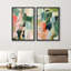 «Pastel Watercolor Green», 2 pièces sur toile-99016122-99016121