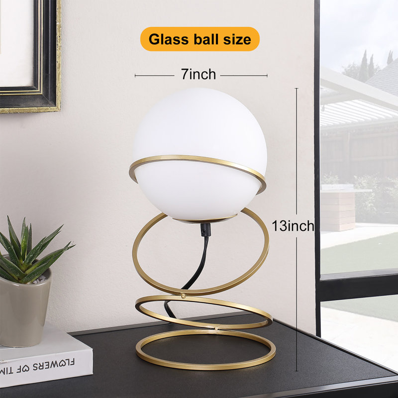 Lampe de table sur pied en métal 13 anneaux