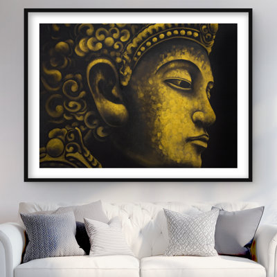 Buddha of Indonesia - Man Bathroom Framed Matted Print Decor