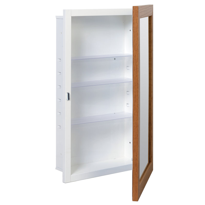 Armoire à pharmacie à cadre encastré Abdalrahman, H 26,25 po x l 16,25 po x P 5,38 po