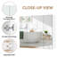 70.5mm W 60.5mm H Surface Frameless Medicine Cabinet Mirror 2 Adjustable