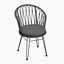 CHAISE, 2PCS avec 2 coussins, gris
