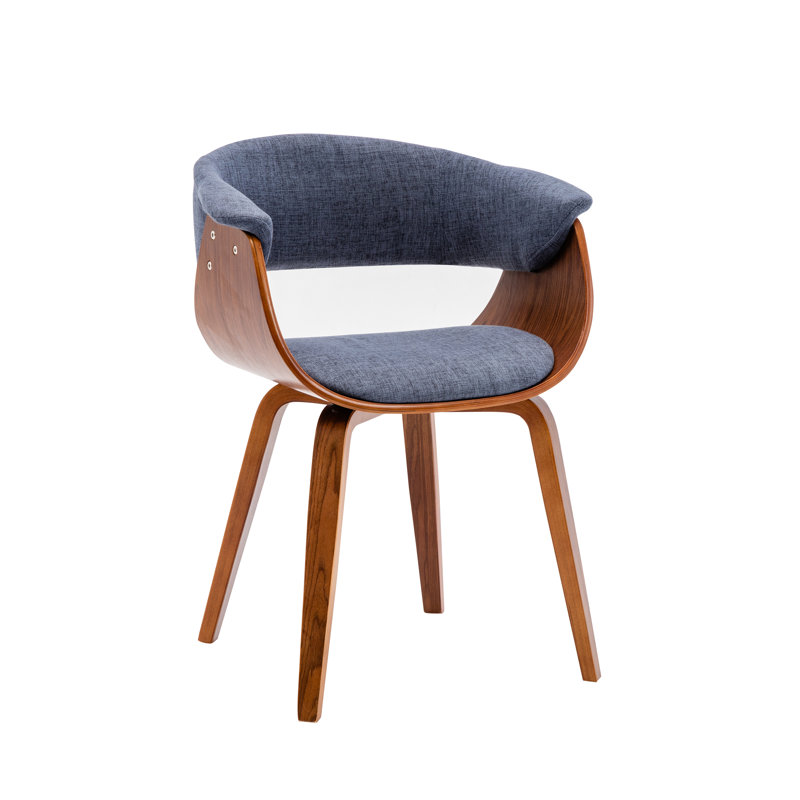 48cm H Polyester Blend Upholstered Upholstered Back Armchair, Blue