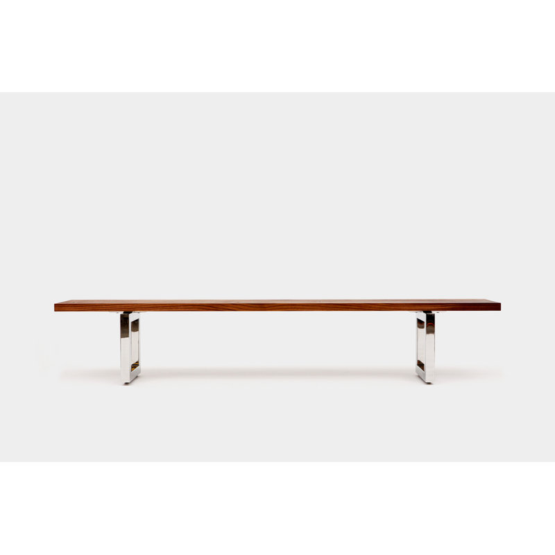 Gax Dining Bench, 18" H x 96" W x 16" D, Stainless Steel