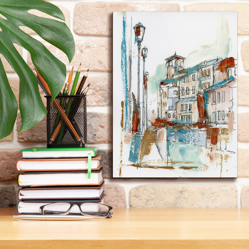 «Venetian Abstract 1» par Ethan Harper, H 16 po x l 12 po