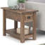 Table de bout étroite avec tiroir et tablette en bois d'acacia massif l 14 po Wyandotte Monroe-786623094-786623099