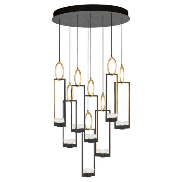 Delphi 8 - Light LED Cluster Pendant, Black