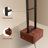  67.5'' Walnut Tree Floor Lamp With Remote Control & 3 Bulbs