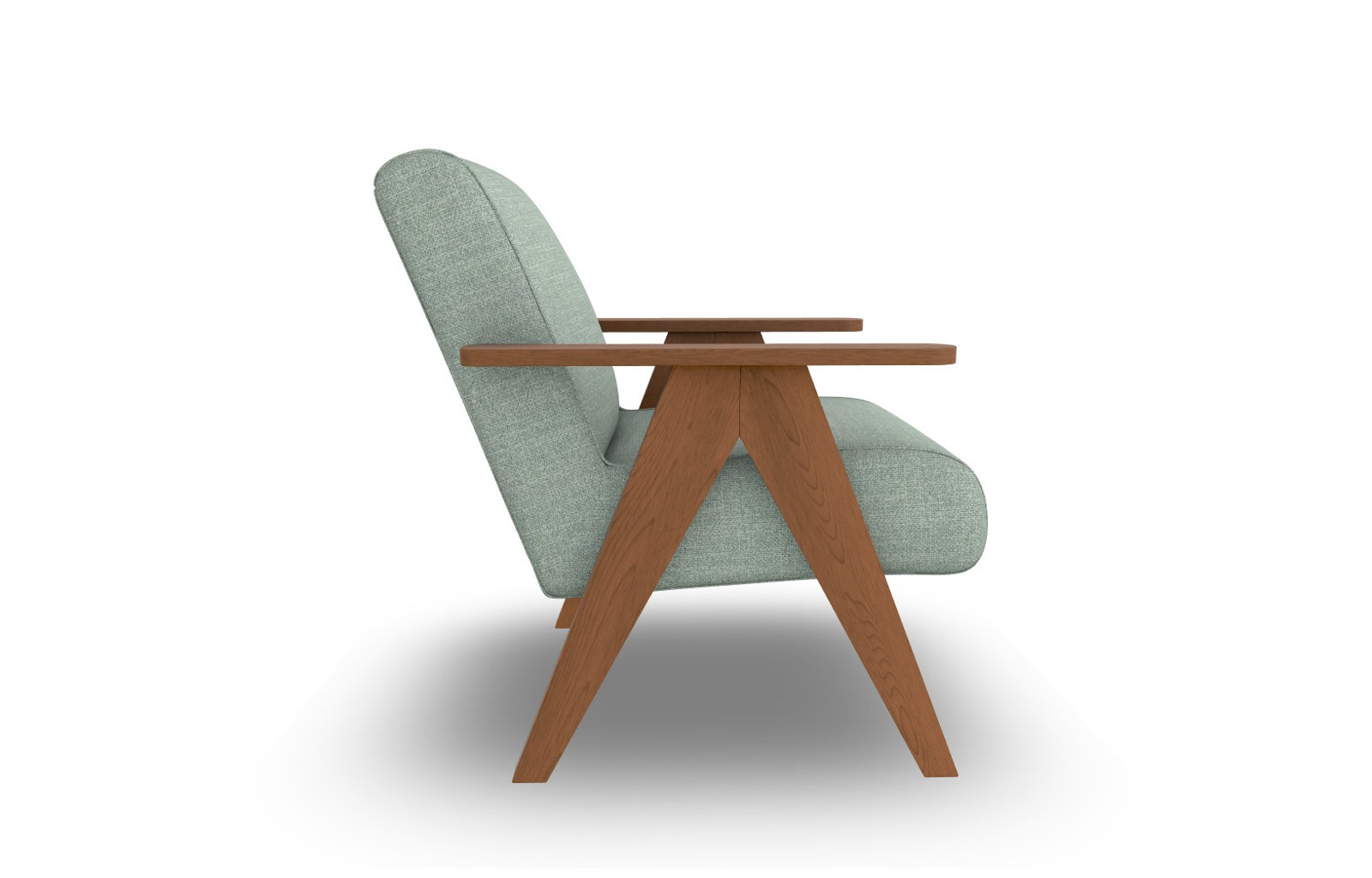 Luna Upholstered Accent Chair, Ash, Espresso