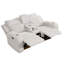 Canapé inclinable gris confortable en fausse fourrure, style moderne pour le divertissement à domicile