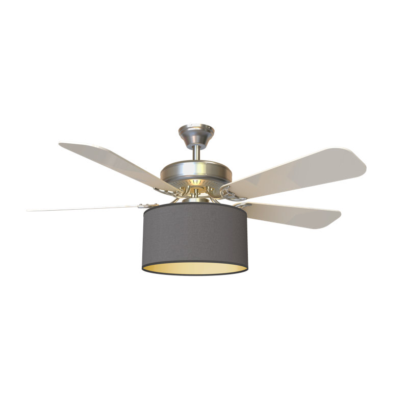 Ceiling Fan Linen Shade 8"D x 15" Dia. (Everything Needed In 1 Box), Black