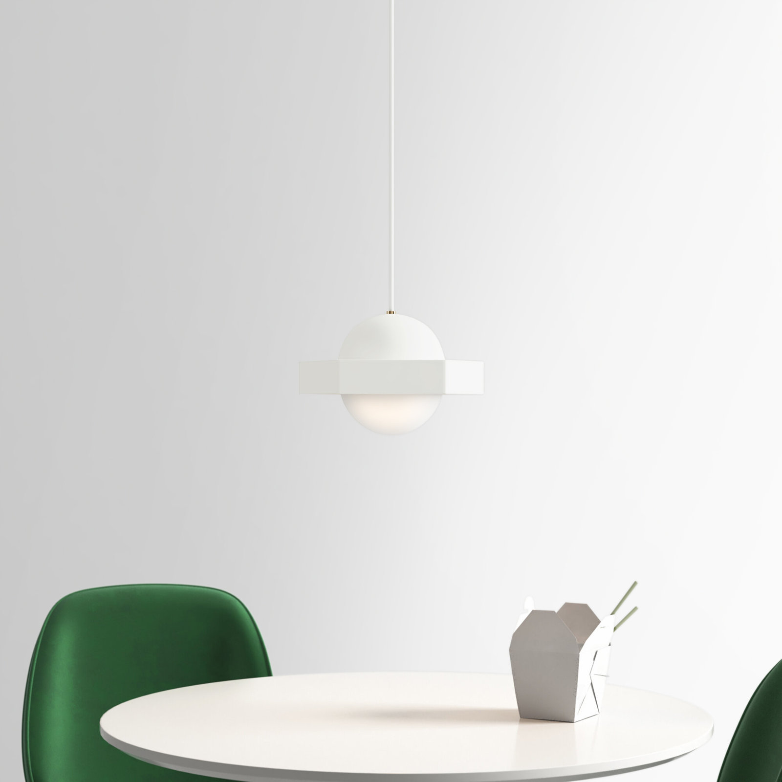 Saffian Single Light Glass Dimmable Pendant