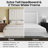 67.5" Tall Headboard Upholstered Bed With Vertical Striped & Wingback Design, Box Spring Needed-114231882