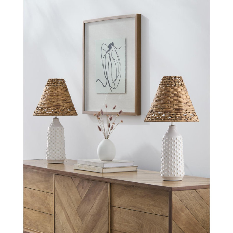 Lampe de table Ashiley, Blanc